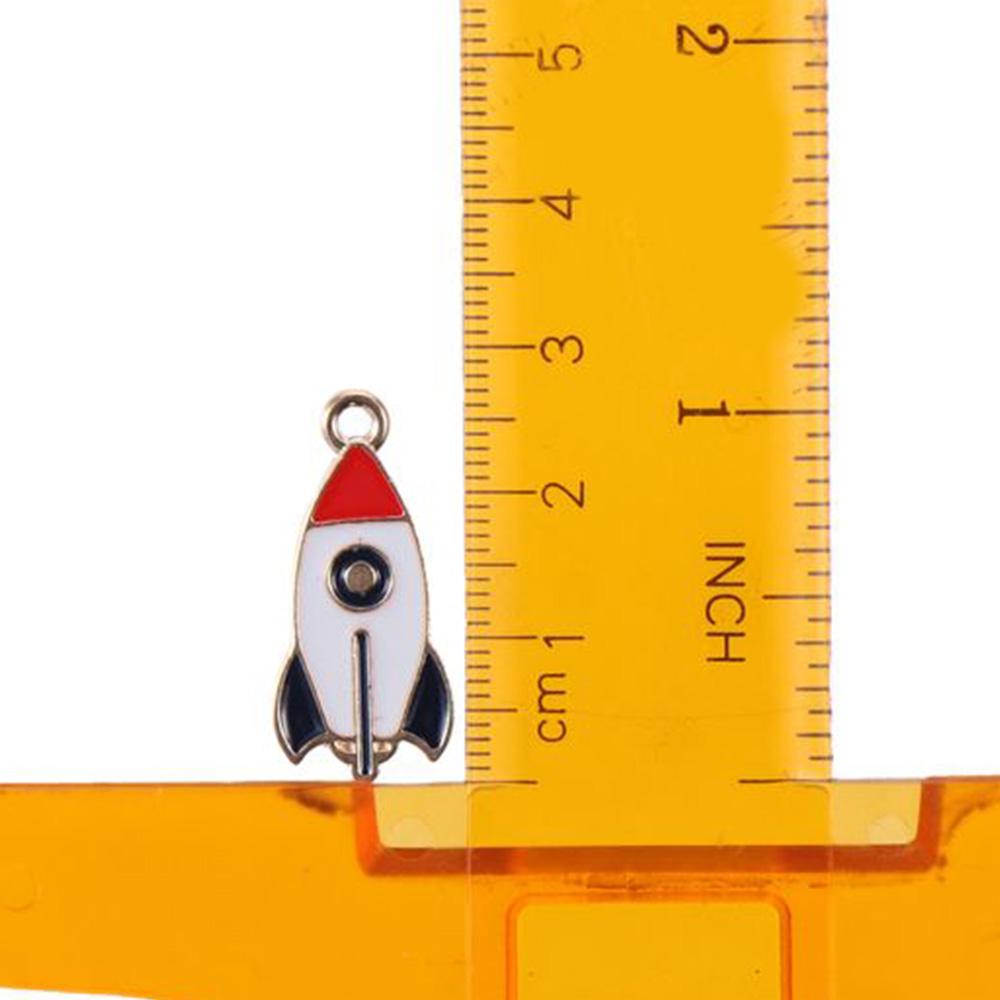 13*27mm Pandantive emailate din aliaj de zinc, placate cu aur, farmec cu tema spațială pentru realizarea de bijuterii