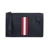Red And White Striped Letter Logo Business Casual Zipper Leather Wallet Commuter Clutch Bag Large Men Wallet Black 6238757