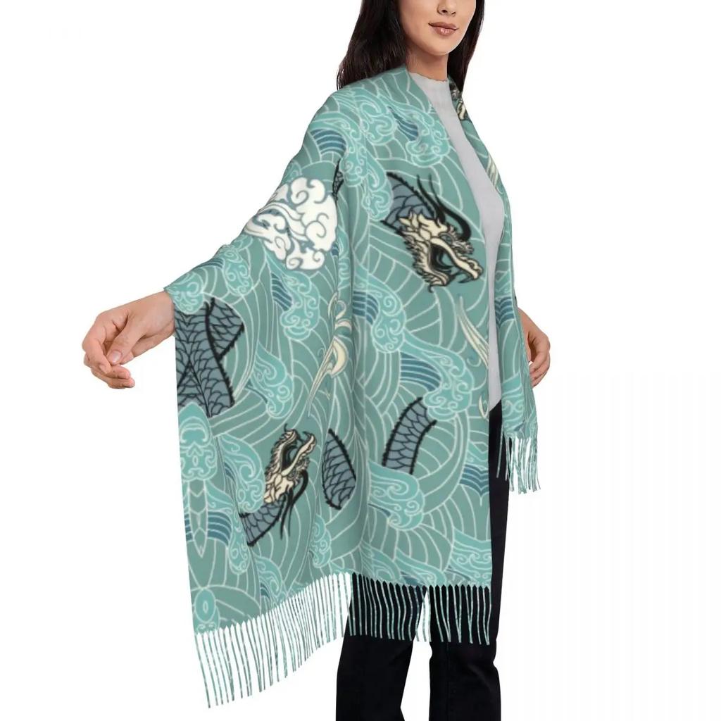 Custom Gusu Lan Sect The Untamed Tassel Scarf Women Soft Mo Dao Zu Shi Wei Wuxian Shawl Wrap Lady Winter Fall Scarves