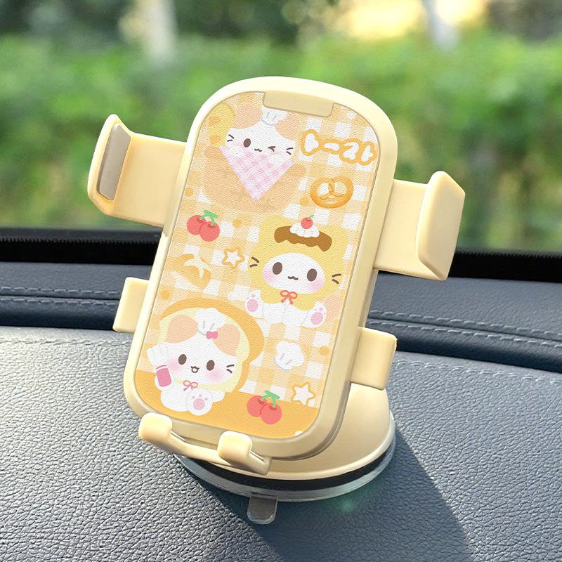 

2026 New Cartoon Dashboard Phone Holder with Suction Cup for Electric Vehicles