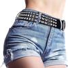 10PCS Studded Belt Metal Punk Rock Studded Belt with Bright Coloured Pyramid Studs Men's and Women's Belts Leather Belt