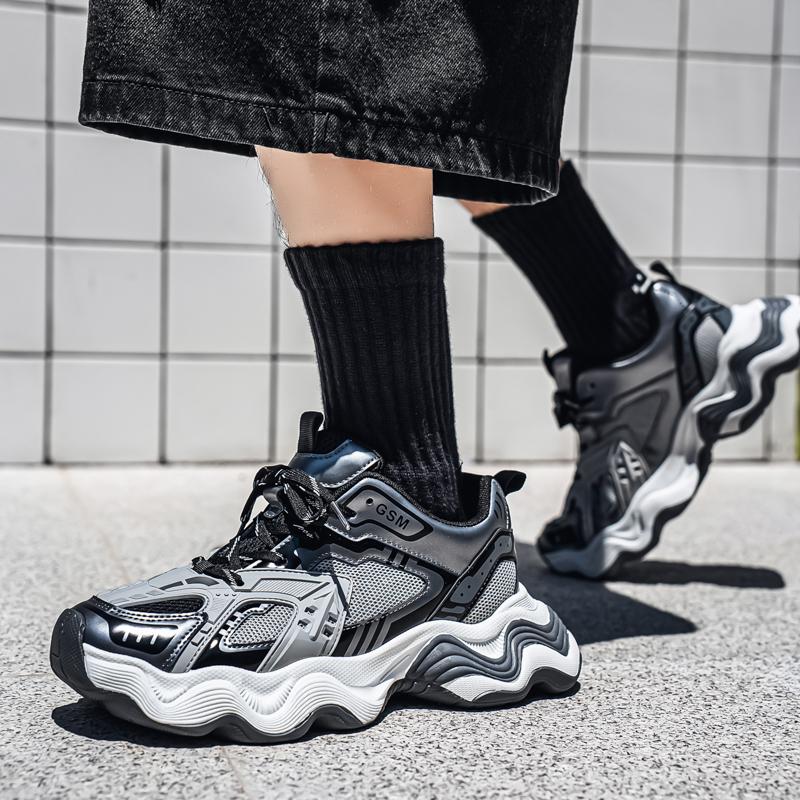 New Men's Fashion Casual Low Top Sports Shoes Students Thick Sole Comfortable Sneakers Boys Male Classic Breathable Basketball Shoes