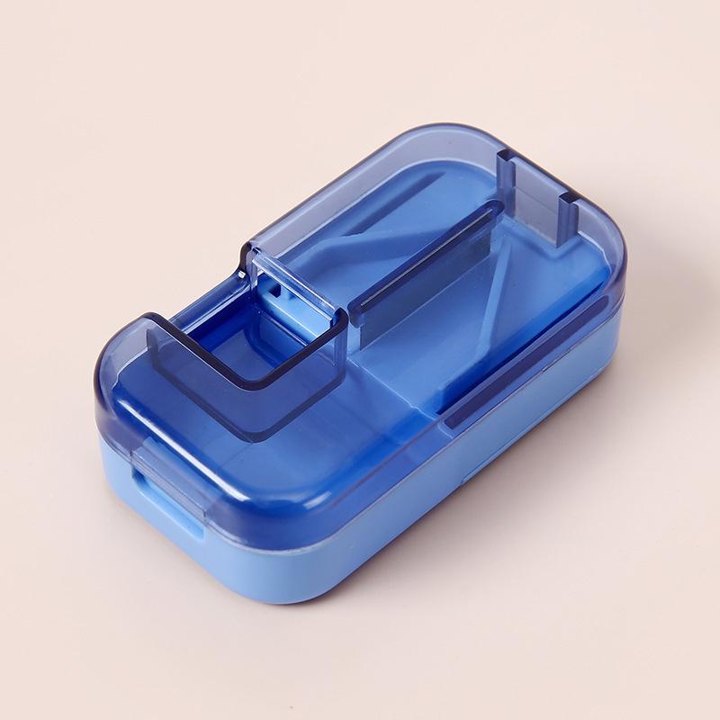Multifunctional Medicine Tablet Cutter Pill Cutter Tablet Storage Box Medication Splitter Mini Portable Pill Dispenser