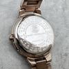CITIZEN xC Cross Sea Pink Gold Silver Dial Watch Radio Solar Roman Numerals Ladies ES9435-51A Eco-Drive