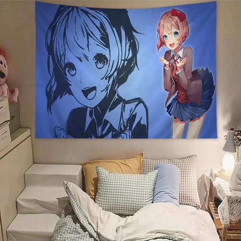 

DDLC Doki Literature Wall Tapestry Home Decoration hippie bohemian decoration divination Cheap Hippie Wall Hanging 74x94cm(29x37in)