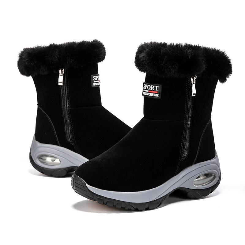 Large size winter new snow boots fashionable women's outdoor casual shoes high top shoes side zipper cotton boots women