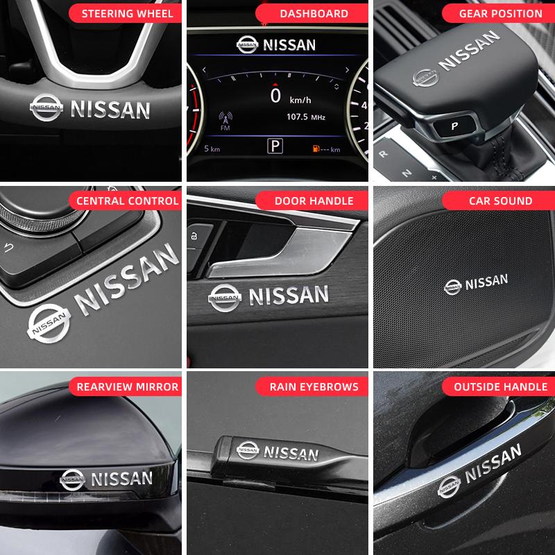 Adesivi Car-Styling Logo Accessori Decorativi Interni Per Nissan Sentra Altima Versa Bluebird Sunny Maxima X-Trail Pathfinder Murano Armada Kicks