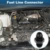 A ABSOPRO Female Flare Reducer Hose Fitting Adapter AN6 AN6 Fuel Line Connector Aluminum Black