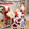 Christmas Santa Claus Figurine Decor Santa Mailbox Villages Sets Cartoon Animal Statue Resin Ornaments Home Decor New Year Gifts