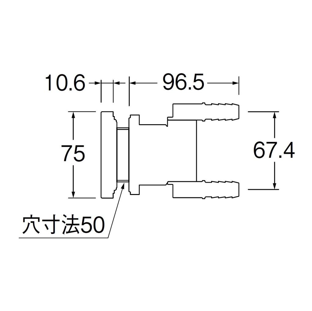 SANEI Single-Port Circulation Connector T412-34-15A
