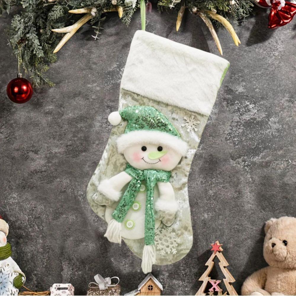 With Sequins Christmas Gift Bag 3D Christmas Socks Cartoon Christmas Tree Ornaments  Children