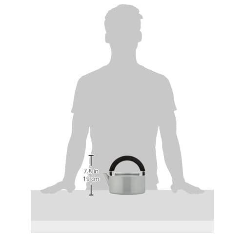CB Japan 1.6L Flat Kettle with Tea Strainer, Gray, Induction Compatible, Enamel, Copan