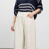 Imitation jeans women's loose spring and autumn high waist nine-point sickle casual pants design is thin and versatile new wide-leg pants