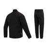 Puma Logo Pattern Zip Collar Jacket And Cuffed Long Sports Pants Set Men Sportswear Black 521967-01