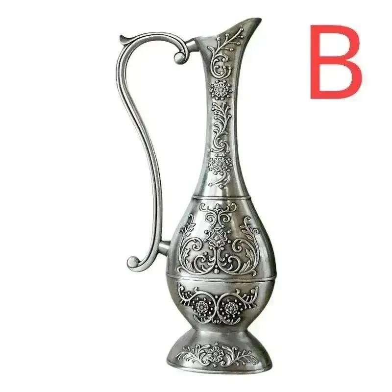 

Европейский винтажный домашний декор металлическая ваза ретро искусство ремесло свадебный декор настольные украшения вазы для цветов античный классический B