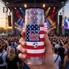 Independence Day Glitter Patriotic Red White and Blue Body Stick, 4th of July Accessories for Women Kids, Sparkling Self-adhesive For Face Hair