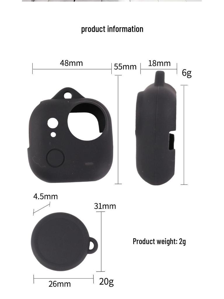 Insta360GoUltra Silicone Case: Anti-fall Shell with Lens Cap & Lanyard