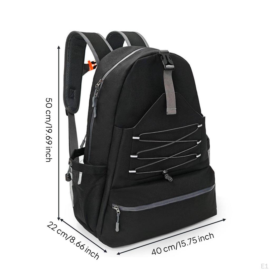 Backpack with Lower Compartment Large Capacity Sports Structured Pickleball Bag for
