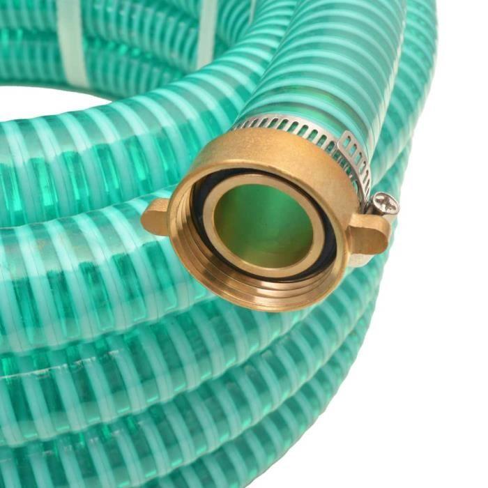 VidaXL Suction Hose with Brass Fittings 15 M 25 Mm Green