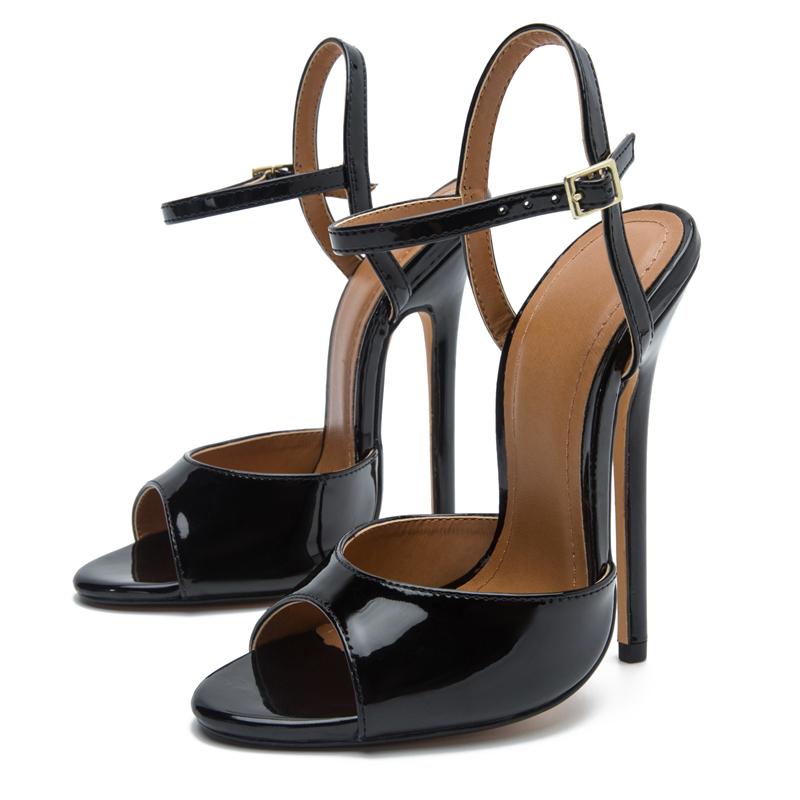Women's Sandals 2025 Summer Shoes High Heels Hey Si Mey Sexy Black Red Party Slingback Dance Wedding Fetish Shoes Large Size