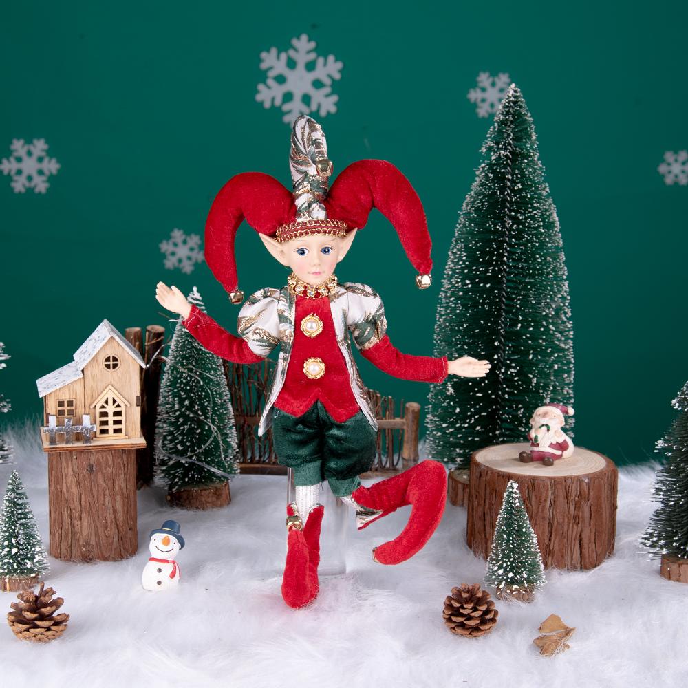 NUOVO Elfo Rosso Oro Peluche Bambola Elfo Giocattolo Albero di Natale Ornamenti Capodanno Vacanza Migliori Regali per Bambini Navidad Natal adornos de navidad