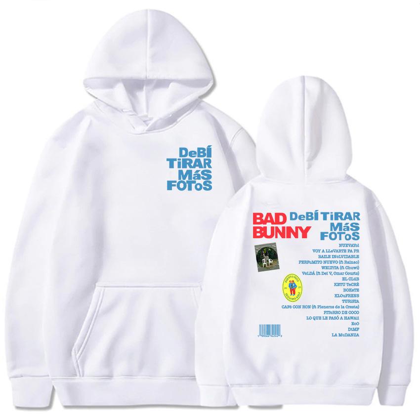 2025 Album DTMF Debí Tirar Más Fotos Hoodies Bad Bunny Fashion Singer Print Sweatshirts Cartoon Bear Graphic Clothes for Women