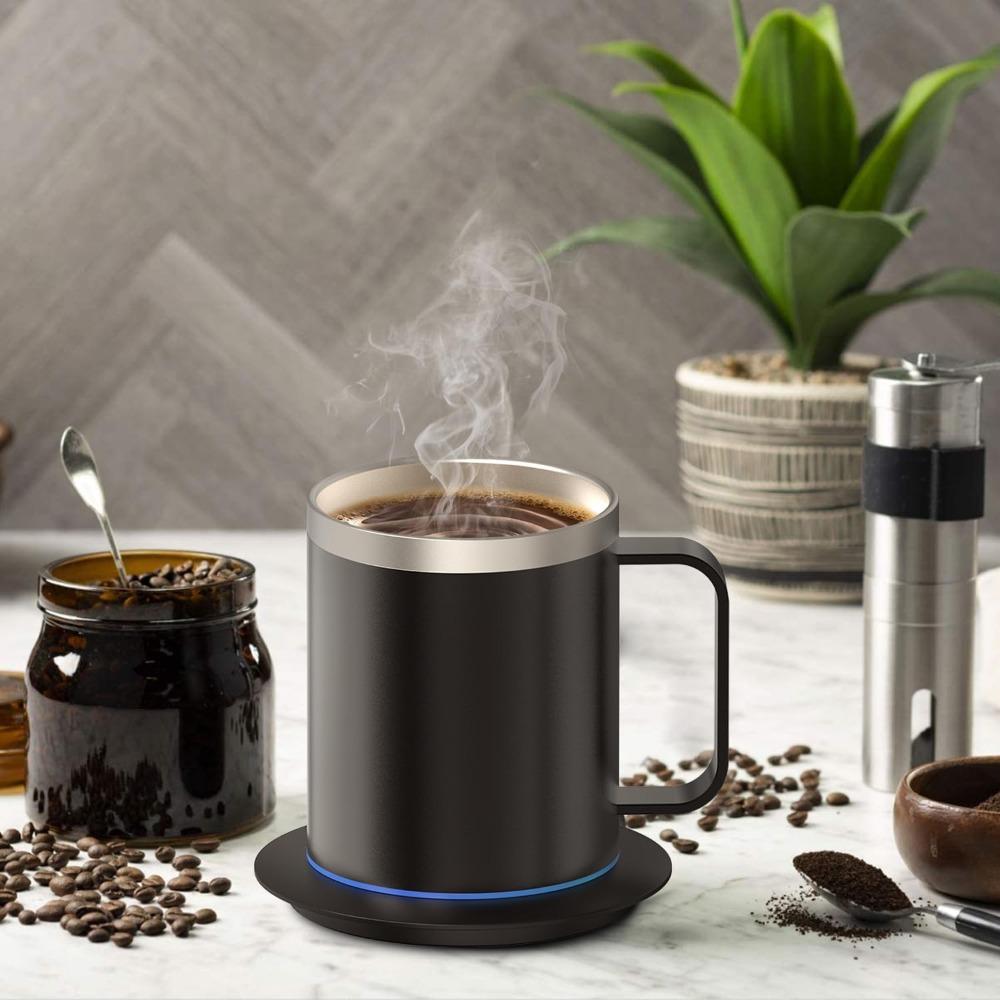 USB Powered Self-Heating Coffee Mug with Lid Thermal Coffee Mug Travel