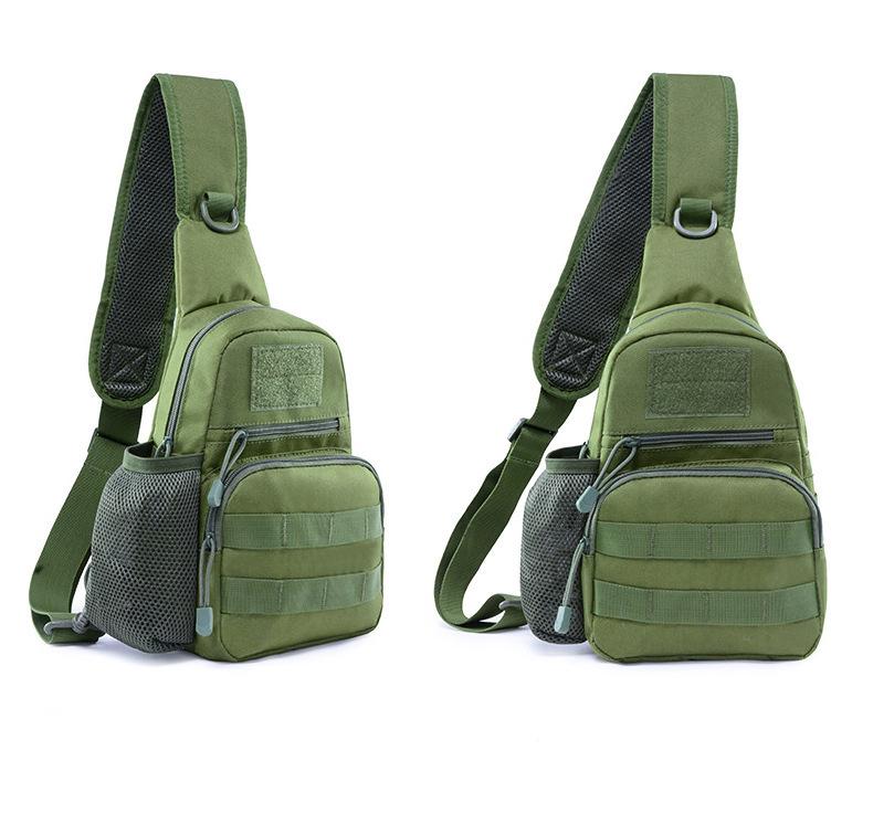 Men's Outdoor Multifunctional Crossbody Chest Bag with Water Bottle Holder - Ideal for Travel, Sports, and Mountaineering