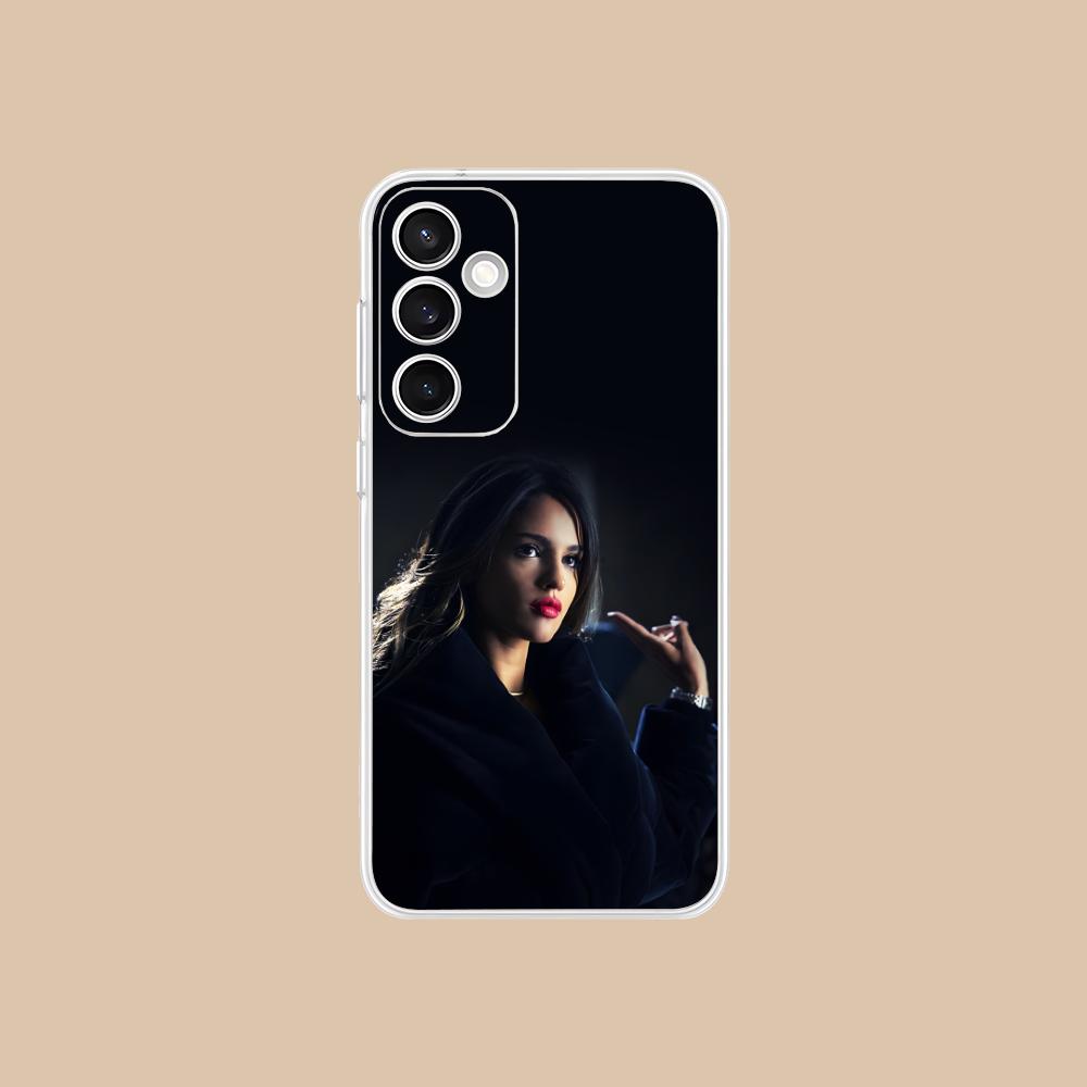 

Fashion Eiza Gonzalez Clear Mobile Phone Case for Samsung Galaxy S25 S24 S23 S22 S21Plus FE Ultra Colorful Cover Galaxy S24 FE