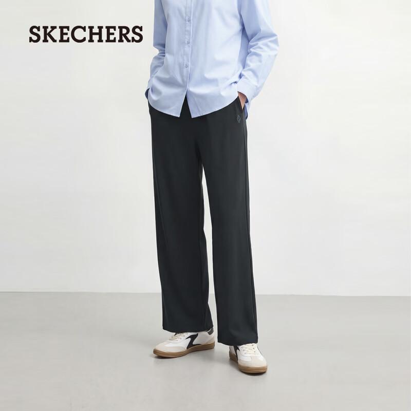 Skechers Women's Ice Silk Wide-Leg Knit Pants L226W114