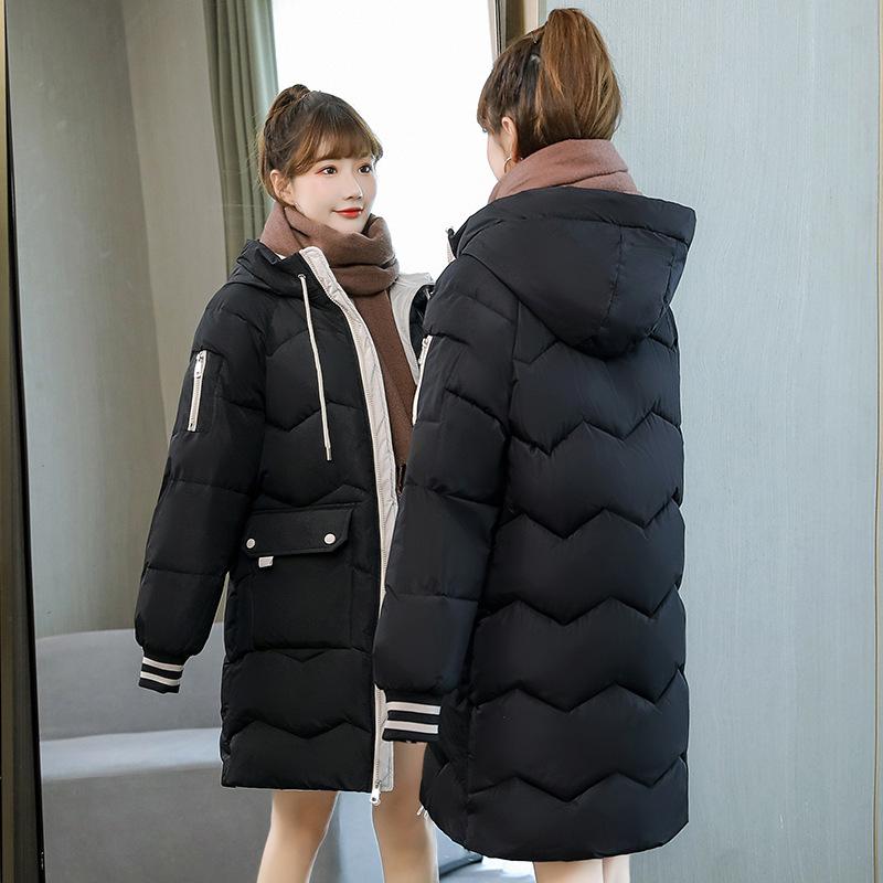 Winter Down Cotton Jacket for Women In Winter New Korean Style Loose Cotton Jacket for Women Mid-length Thickened Cotton Jacket