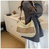 Simple Weave Tote Bag Fashion Summer Beach Straw Handbag Casual Bohemian Shoulder Bag  Girls