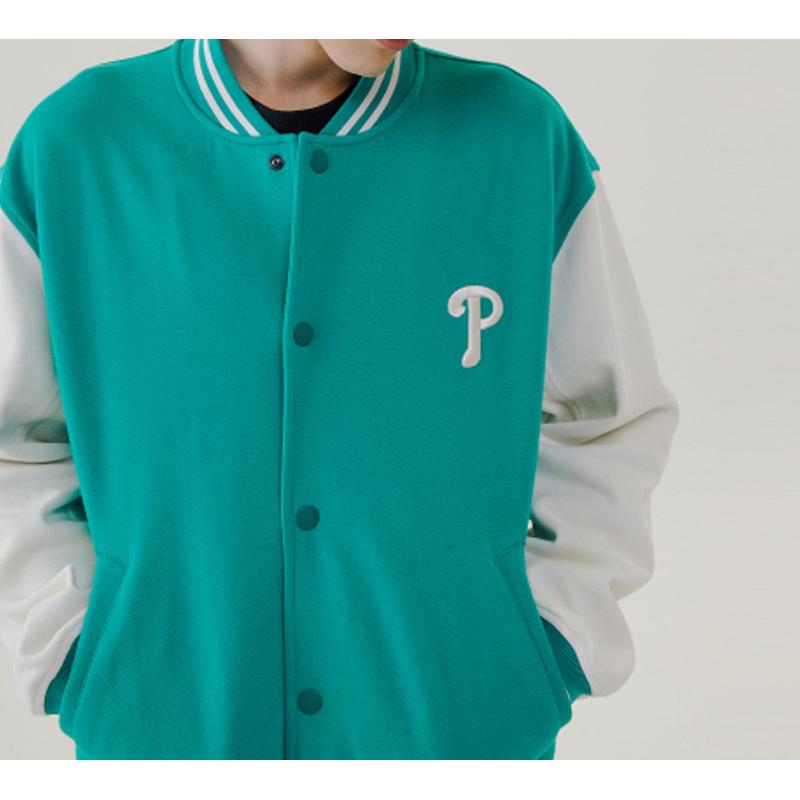 MLB X Disney Baseball Jacket Unisex Blue Green 31JPK2011-10G