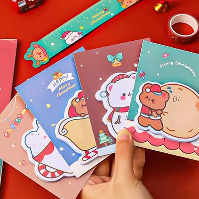 1 sztuka Samoprzylepny Kawaii Świąteczny Bloczek Samoprzylepnych Karteczek Notatnik Memo Pad Artykuły Biurowe Szkolne Artykuły Papiernicze Naklejka