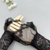 Women Wrist Cuffs Detachable Lace Ruffled Tulle Winter Autumn Shirts Sweater Sweatshirt Elegant Embroidery Flower