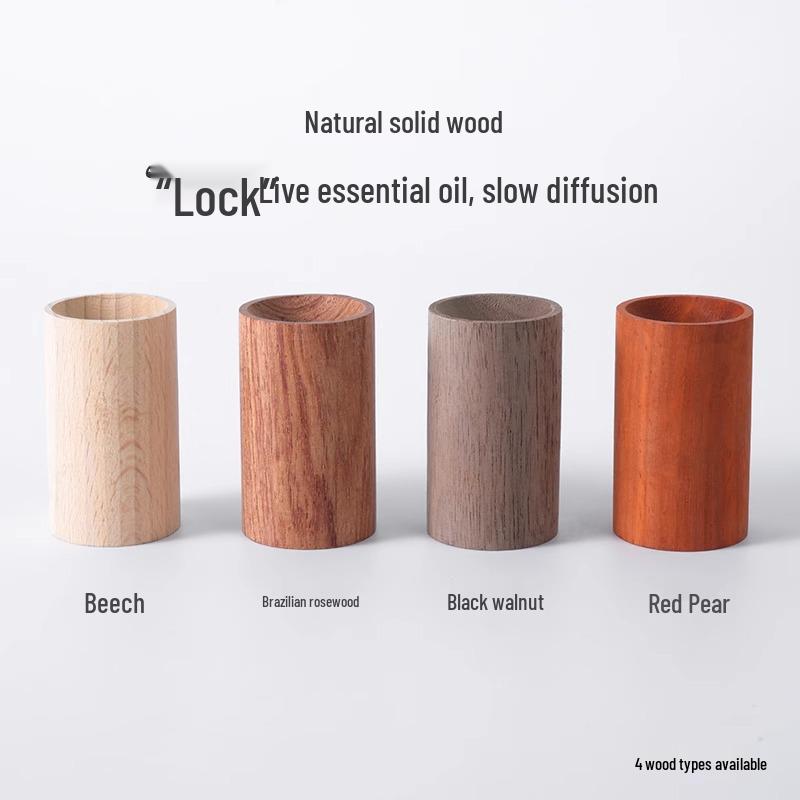 Cylindrical Wooden Mosquito Repellent Diffuser: Long-lasting Fragrance for Bedroom, Wardrobe, Ornament, and Car