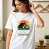 Camping TShirt Cool Dads Love Camping Retro Graphic Tee Vintage Sunset Casual Cotton Dad Gift Streetwear Harajuku Y2k Tops