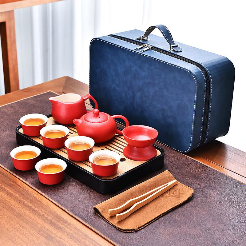 Zhuijia Black Pottery Xishi Travel Tea Set