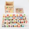 Number Letter Wooden Blocks Kids Large Size Preschool Education Toy Learn Early