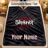 Flanell-DeckeSlipknot Benutzerdefinierter Name Text Personalisierte Weiche Warme Überwurfdecke Heimdekoration Geschenk