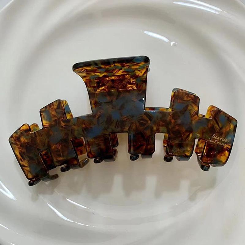 

Корейская заколка для волос из ацетата для женщин, модная французская заколка для волос золотого цвета с буквами, аксессуары для волос для девочек, темпераментная заколка-заколка A