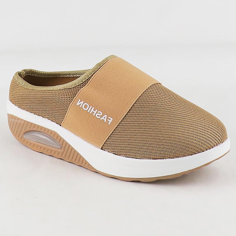 Cushion Slip-On Women Walking Shoes Orthopedic Diabetic Ladies Platform Mules Mesh Lightweight Slippers Wedge Female Sneaker