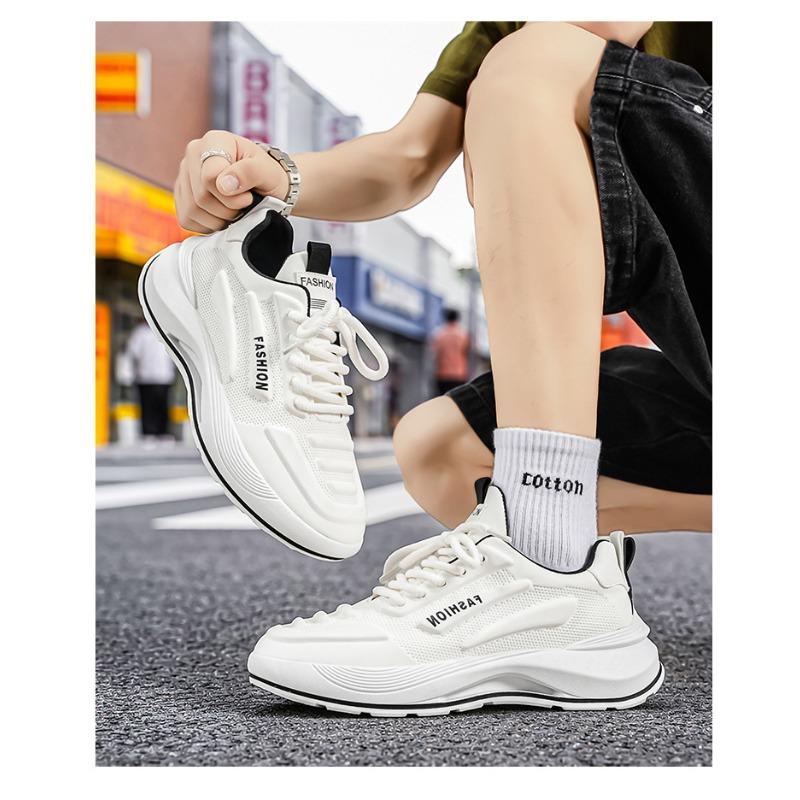 Men's Summer Versatile Thick-Soled Height-Increasing Breathable Running Sports Shoes For Students.
