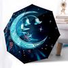 1pc Moon Night Automatic Folding Umbrella, Heavy Duty 8 Rib Iron Frame,  Suitable for Travel, Daily Use, Birthday, Decor Gift  13
