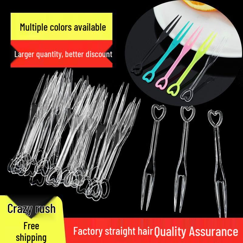 Zhaoran Disposable Plastic Fruit Forks Set