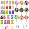 Bear Candy Resin Lollipop Pendant: Mix 32 DIY Jewelry & Toy Accessories Lucky Bag for Kids