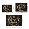 Fondo de Linterna de Luna y Estrella Eid Mubarak 2D para Decoración del Hogar y Eventos