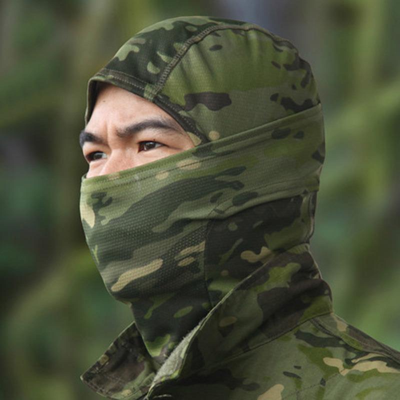 Camouflage Sturmhaube Vollgesichtsschal Outdoor Aktivität Ski Radfahren Vollgesichtsabdeckung Winter Hals Kopfwärmer Taktischer Schal Mütze Helm-Innenmütze