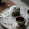 Ceramic Kung Fu Tea Set Home New Chinese Teapot and Teacup Tea Tray Water Storage Tea Table One Pot Two Cups Set