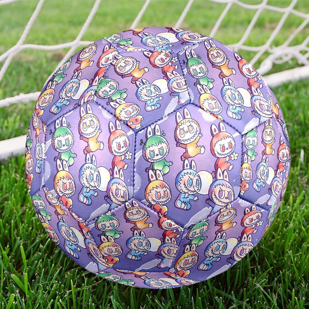 Labubu Print Size 5 Soccer Ball, Standard Match Football for Sports Game and Team Practice, Ideal Gift for Soccer Fans